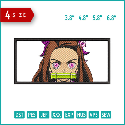 Nezuko Kamado v5 Embroidery Design Files - 4 Sizes