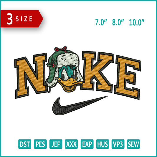 NIke Donald Duck v8 Embroidery Design Files - 3 Size's