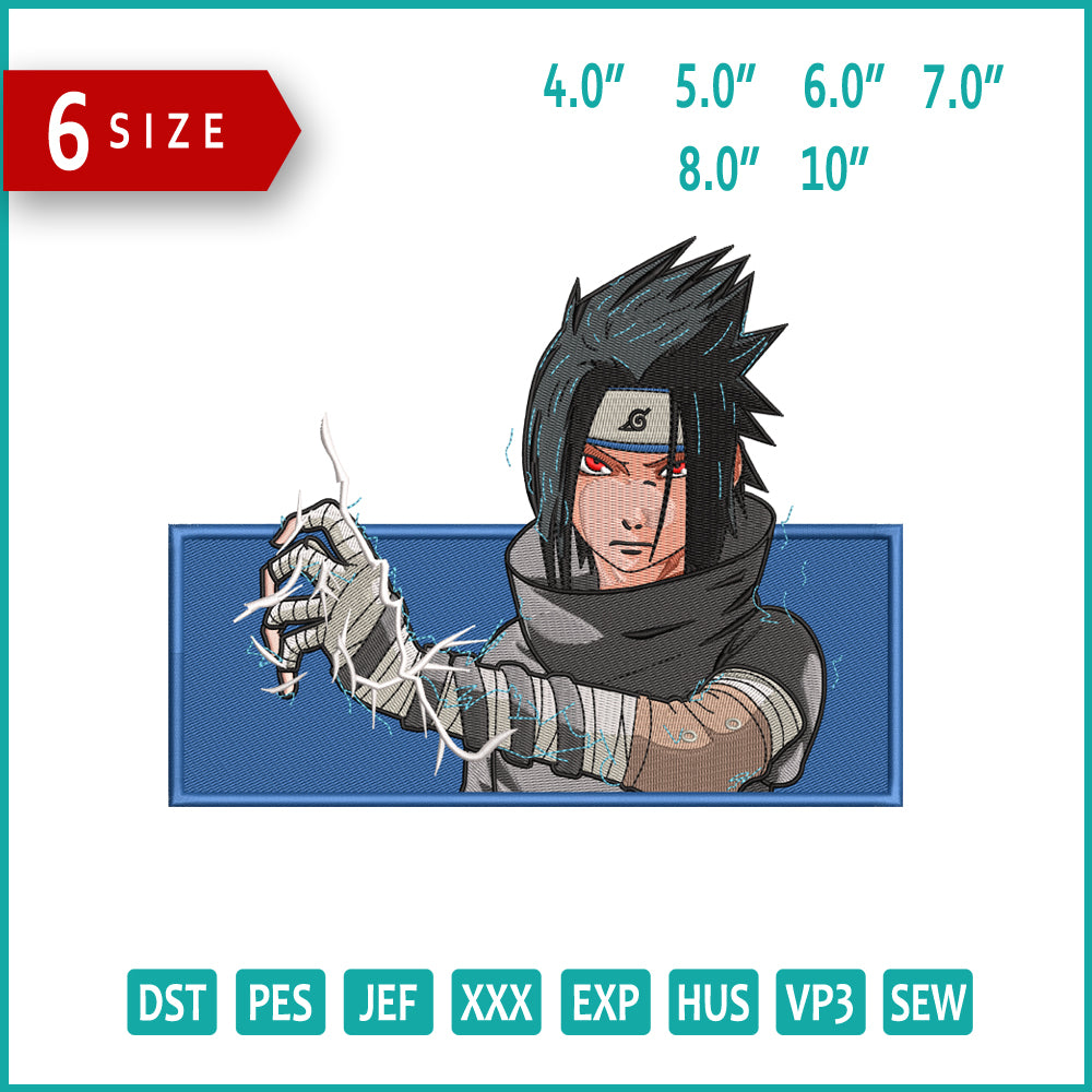 Itachi Uchiha v17 Embroidery Design Files - 6 Size's