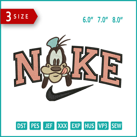 Nike Goofy v6 Embroidery Design Files - 3 Size's