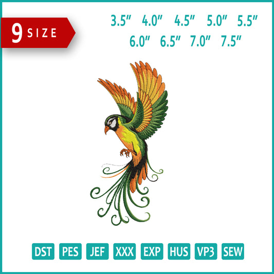 Hummingbird Embroidery Design Files - 9 Size's