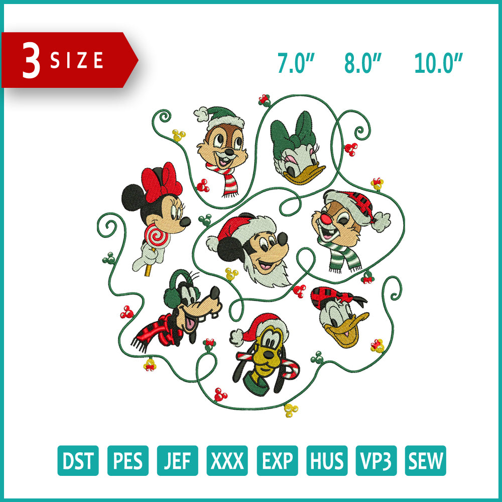 Mickey Mouse & Friends Embroidery Design Files - 3 Size's