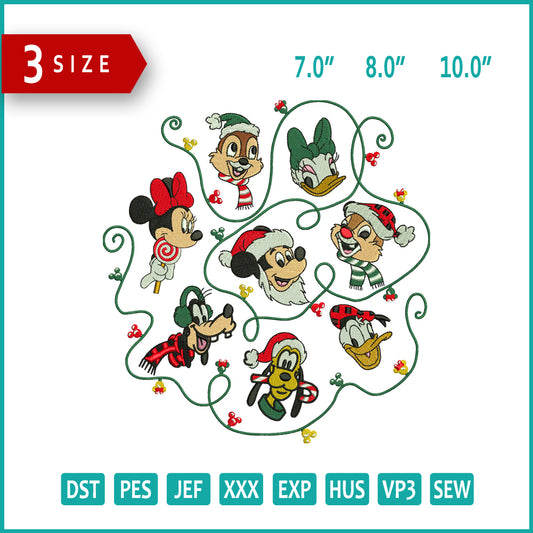 Mickey Mouse & Friends Embroidery Design Files - 3 Size's