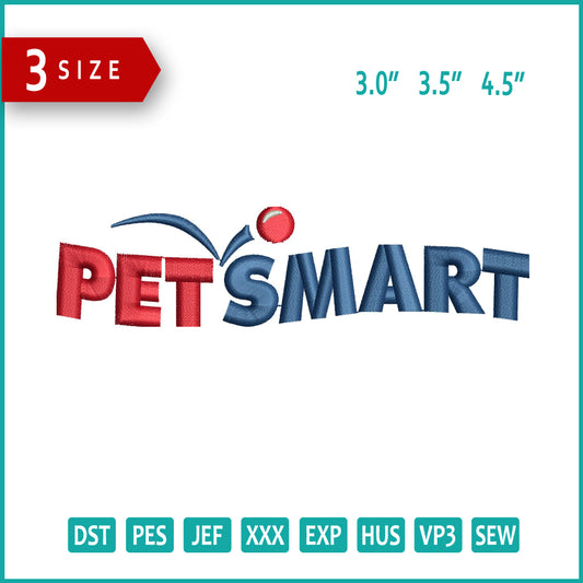 Per Smart Logo Embroidery Design Files - 3 Size's