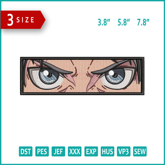 Eren Yeager Eyes v3 Embroidery Design Files - 3 Size's