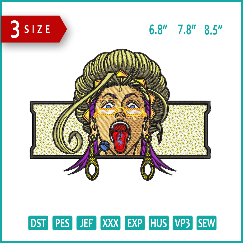 Medusa Embroidery Design Files - 3 Size's