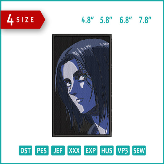 Eren Yeager v11 Embroidery Design Files - 4 Size's