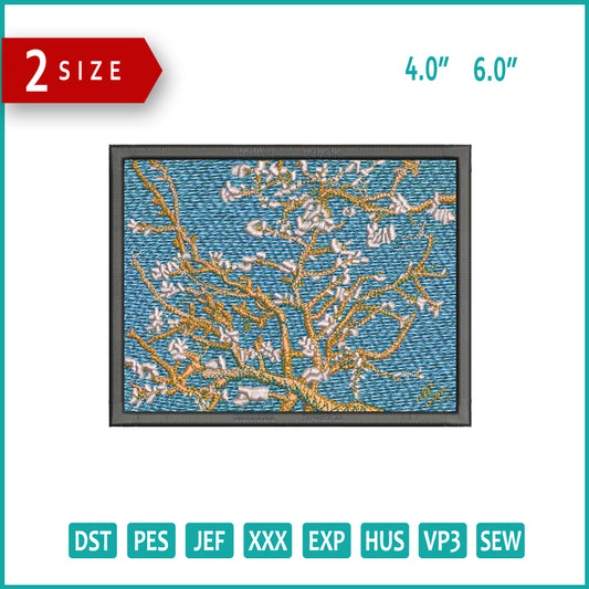 Almond Blossom Embroidery Design Files - 2 Size's