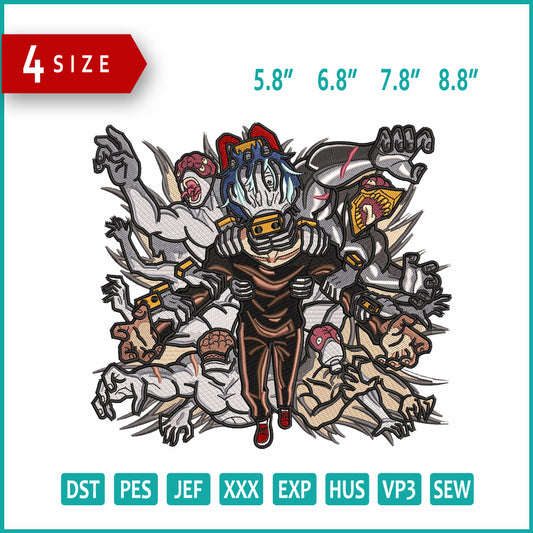 Tomura Shigaraki Embroidery Design Files - 4 Sizes