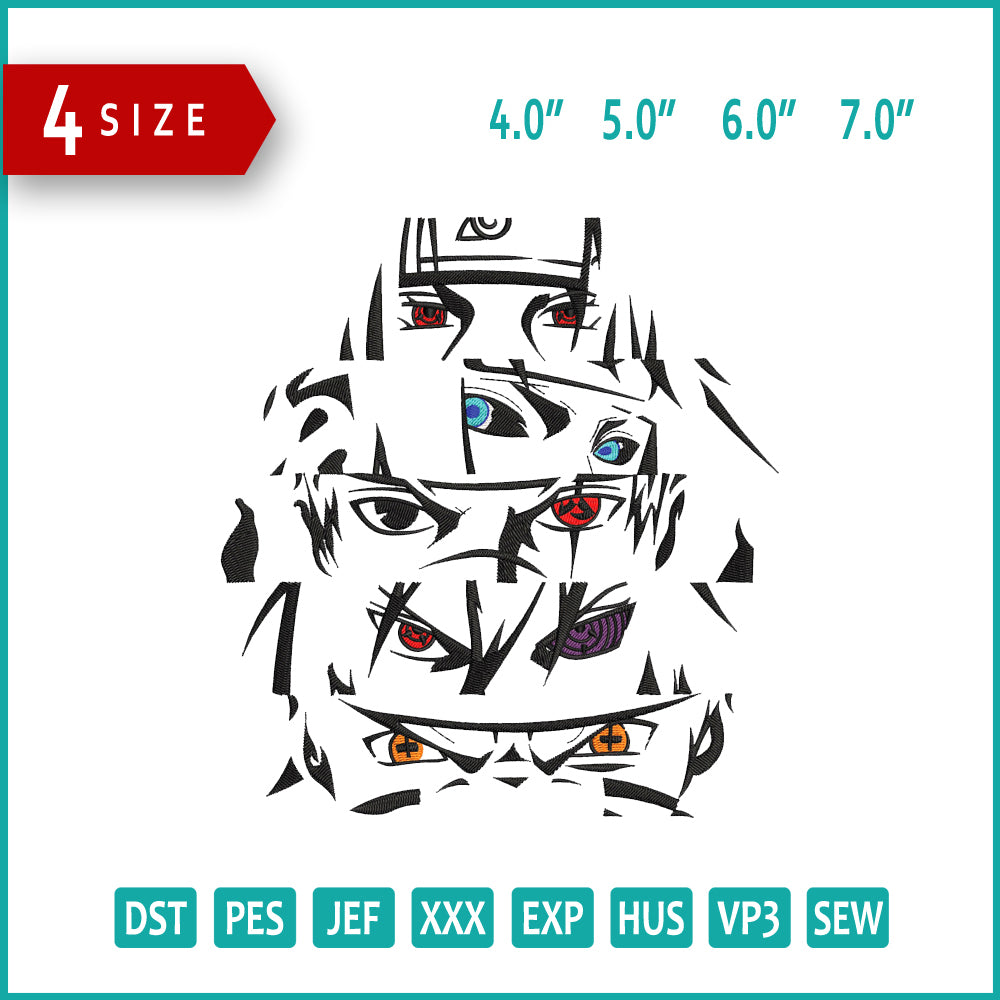 All Eyes On Me Hatch Embroidery Design Files - 4 Size's