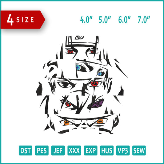 All Eyes On Me Hatch Embroidery Design Files - 4 Size's