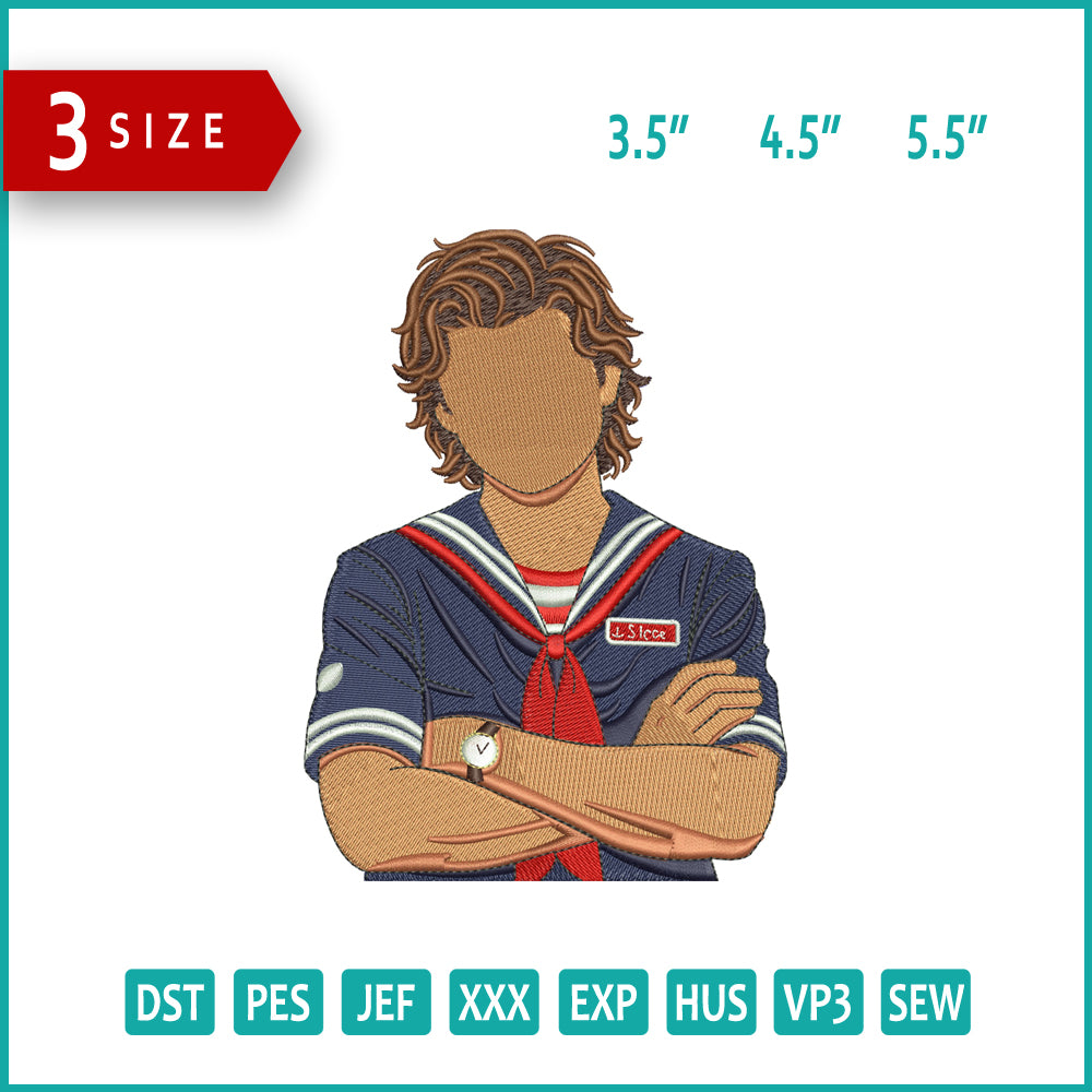 Steve Harrington Embroidery Design Files - 3 Size's