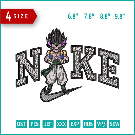 Nike Vegeta v2 Embroidery Design Files - 4 Size's