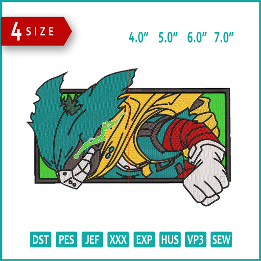Izuku Midoriya Embroidery Design Files - 4 Sizes
