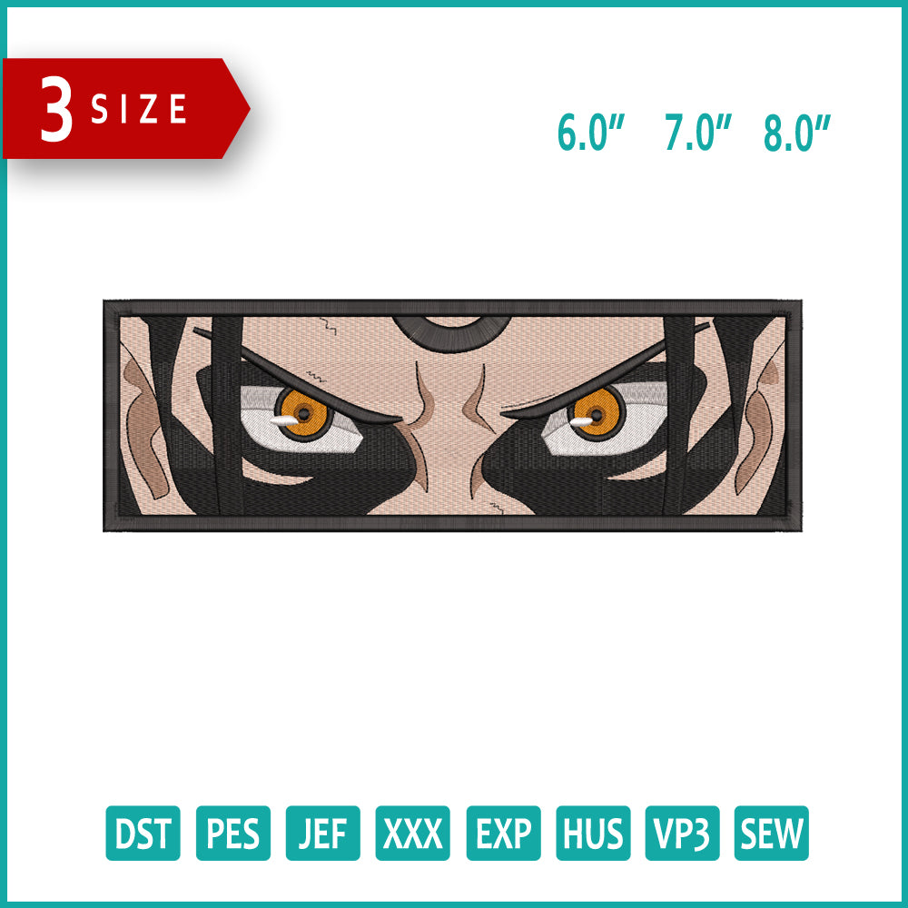 Hashirama Senju v2 Embroidery Design Files - 3 Size's