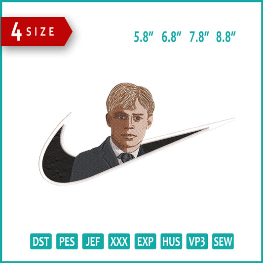 Sergei Yesenin Swoosh Embroidery Design Files - 4 Sizes