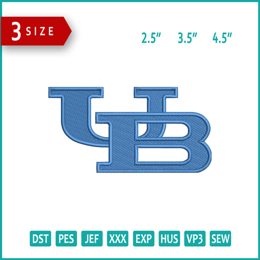 Buffalo Bulls Logo Embroidery Design Files - 3 Size's