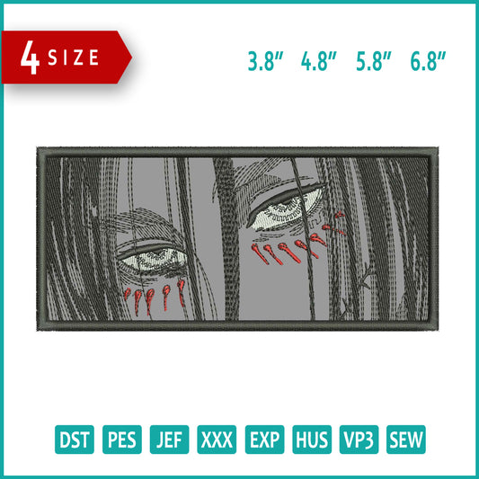 Eren Yeager v6 Embroidery Design Files - 4 Size's