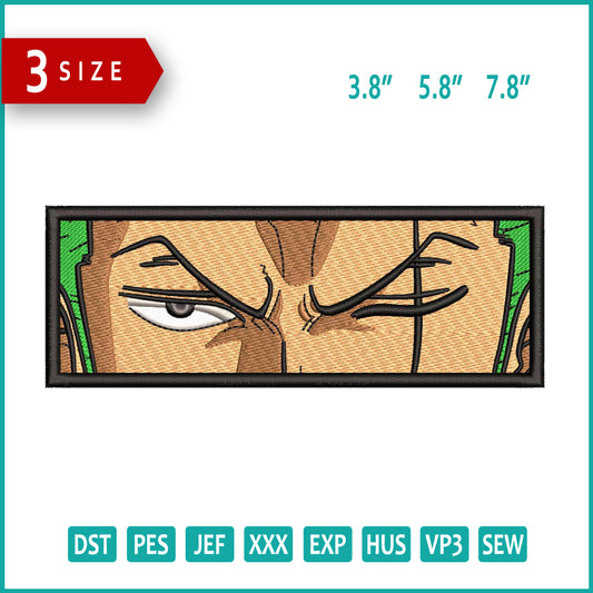 Roronoa Zoro v7 Embroidery Design Files - 3 Size's