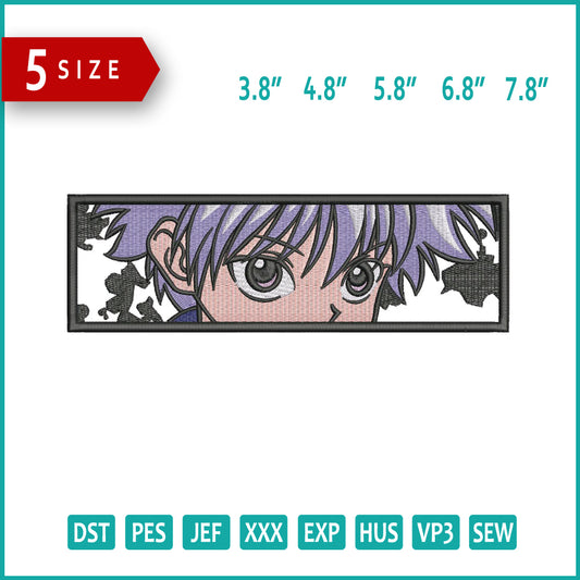 Killua Zoldyck Rectangle Embroidery Design Files - 5 Size's