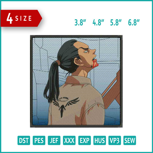 Keisuke Baji Embroidery Design Files - 4 Size's
