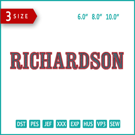 Richardson Embroidery Design Files - 3 Size's
