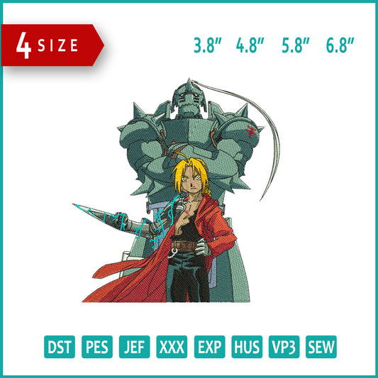 Fullmetal Alchemist v2 Embroidery Design Files - 4 Size's