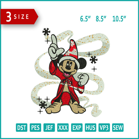 Magic Mickey Mouse Embroidery Design Files - 3 Size's