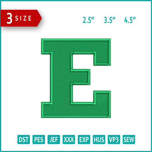 Eastern Michigan Eagles Football Logo Embroidery Design Files - 3 Size's