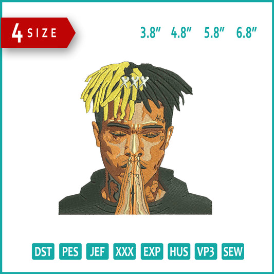 Jahseh Dwayne Embroidery Design Files - 4 Size's