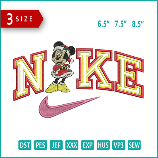 Nike Mickey Minnie v2 Embroidery Design Files - 3 Size's