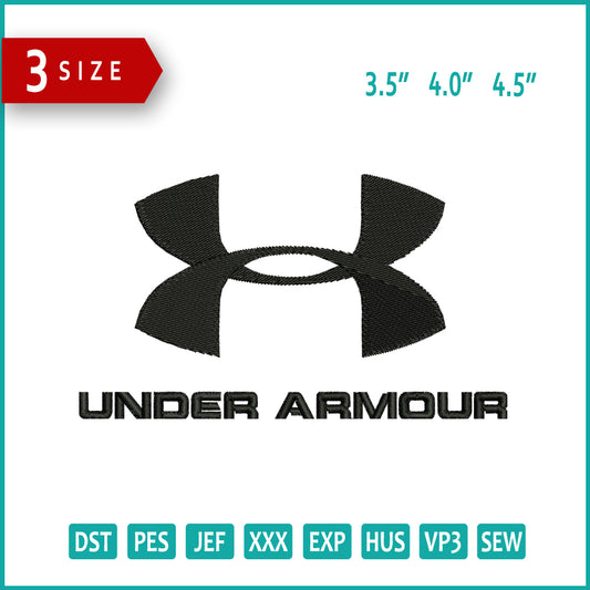 Under Armour Logo Embroidery Design Files - 3 Size's