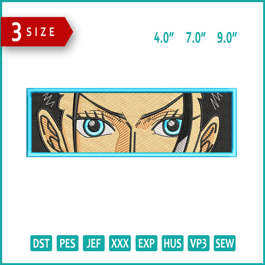 Nico Robin Eyes Embroidery Design Files - 3 Size's