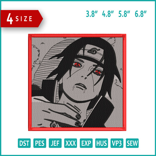 Itachi Uchiha v5 Embroidery Design Files - 4 Size's