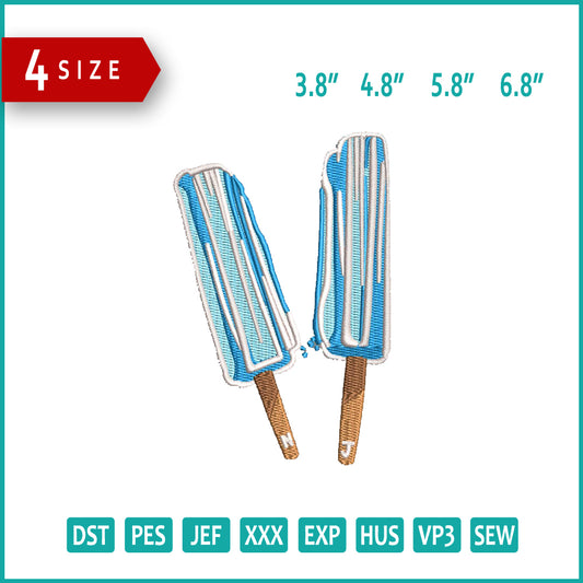 Ice Cream Embroidery Design Files - 4 Size's