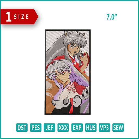 Inuyasha X Sesshomaru Embroidery Design Files - 1 Size