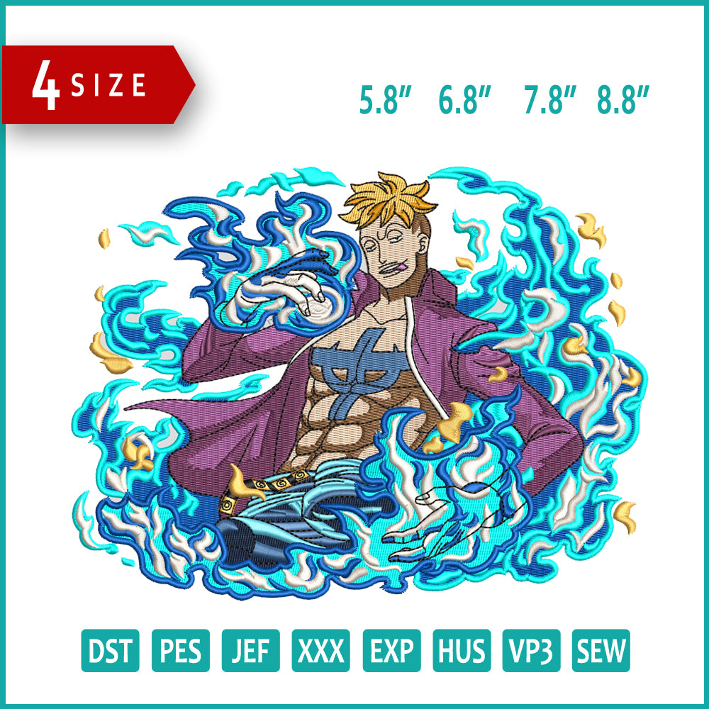 Marco One Piece Embroidery Design Files - 4 Size's