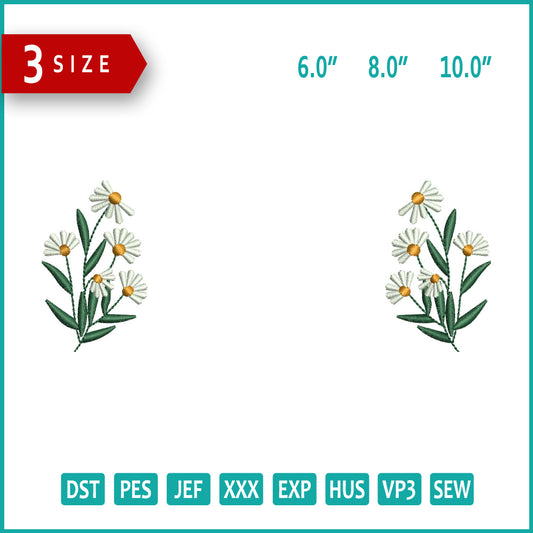 Lily Valley Embroidery Files - 3 Size's