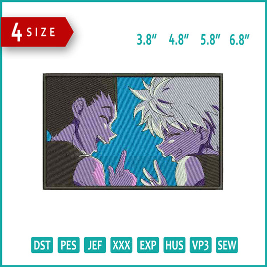 Killua Zoldyck v11 Embroidery Design Files - 4 Size's