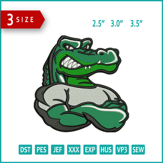Gator Embroidery Design Files - 3 Size's