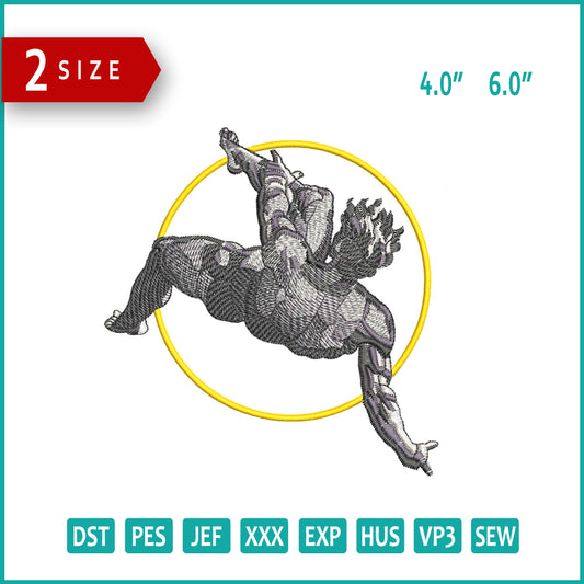 Fall of Icarus Embroidery Design Files - 2 Size's