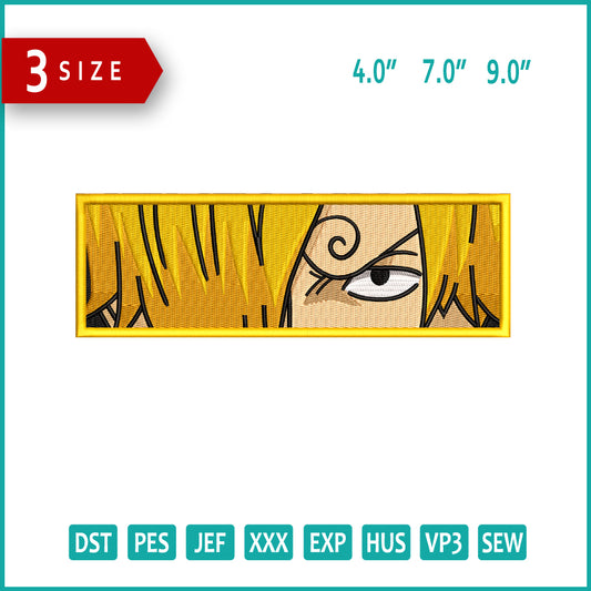 Sanji Eyes Embroidery Design Files - 3 Size's
