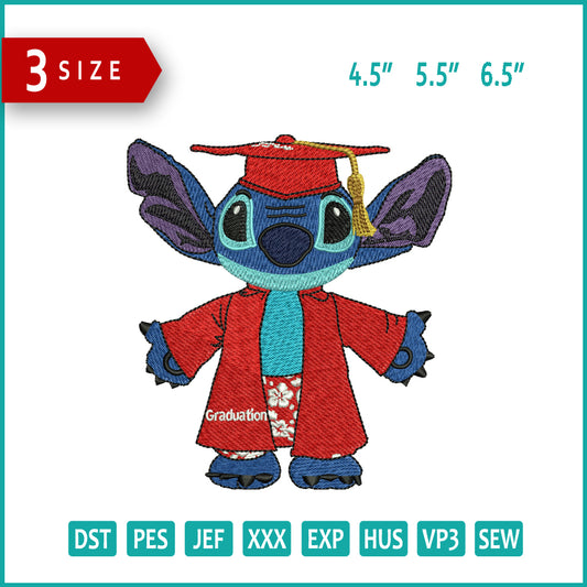 Stitch Scholarship Embroidery Design Files - 3 Size's