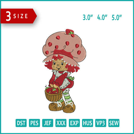 Strawberry Shortcake v4 Embroidery Files - 3 Size's