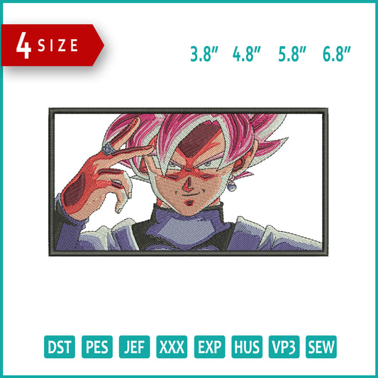 Goku v4 Embroidery Design Files - 4 Size's