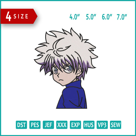 Killua Zoldyck v12 Embroidery Design Files - 4 Size's