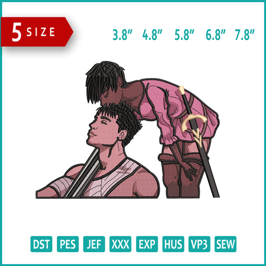 Berserk And Casca Embroidery Design Files - 5 Size's