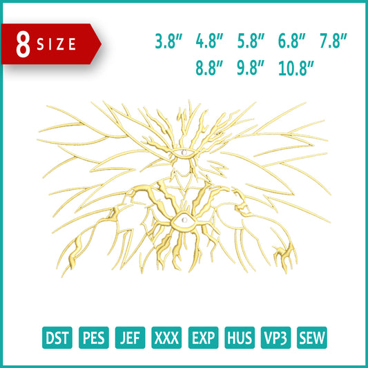 Boros One Punch Man Embroidery Design Files - 8 Size's