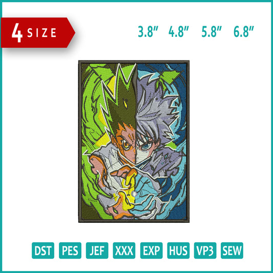 Gon Freecss v4 Embroidery Design Files - 4 Size's