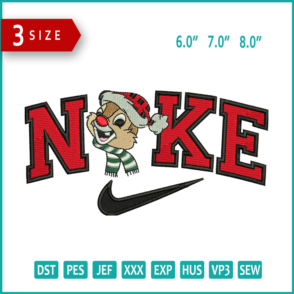 Nike Dale v2 Embroidery Design Files - 3 Size's